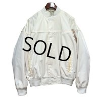 ほぼ未使用!!【ビンテージ】【HABAND】ハバンド【オフホワイト】【カップショルダージャケット】【ジップアップブルゾン】【ダービージャケット】【サイズXL】 