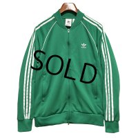 【ビンテージ】【アディダス】adidas【緑×白ライン】ジャージ【トラックジャケット】【トラックジャージ】【サイズL】 