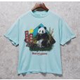 画像2: ~90's【USA製】 ビンテージ Tee Jays【BUSCH GARDENS】 ブッシュ・ガーデンズ【ターコイズ】パンダ【 Tシャツ】イラスト【サイズL】<br> (2)