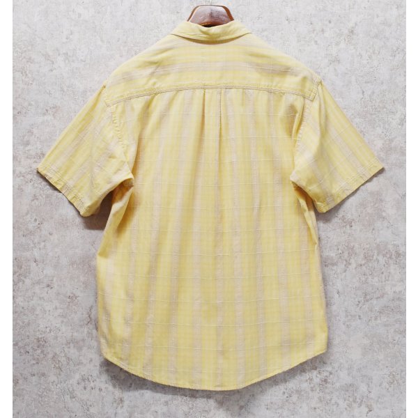 画像3: ビンテージ【St.John's Bay】セントジョンズベイ【EASY SHIRT】【黄色】チェック【ボタンダウンシャツ】半袖シャツ【サイズM】 
