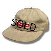 【デッドストック】USA製【ビンテージ】【NEW ENGLAND CAP SAVE THE BAY】【ベージュ】【コットンキャップ】【ＢＢキャップ】 