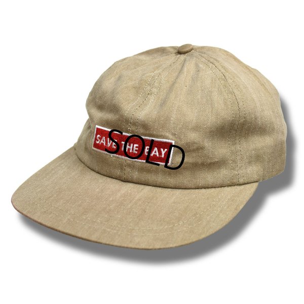 画像1: 【デッドストック】USA製【ビンテージ】【NEW ENGLAND CAP SAVE THE BAY】【ベージュ】【コットンキャップ】【ＢＢキャップ】 
