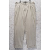 90's~【ラルフローレン】POLO RALPH LAUREN【ベージュ】2タック【コットンパンツ】テーパードシルエット【36×32】 