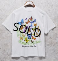 【ビンテージ】【JIB】【Mariposas de Costa Rica】蝶【白】プリント【Tシャツ】【サイズS】 