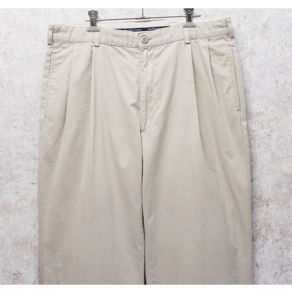 画像3: 90's~【ラルフローレン】POLO RALPH LAUREN【ベージュ】2タック【コットンパンツ】テーパードシルエット【36×32】 