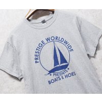 ビンテージ【GILDAN】【ギルダン】【prestige worldwide】ヨット【グレー】プリント【Tシャツ】【サイズL】 