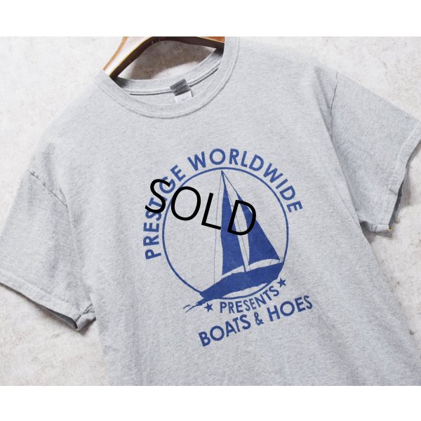 画像1: ビンテージ【GILDAN】【ギルダン】【prestige worldwide】ヨット【グレー】プリント【Tシャツ】【サイズL】 