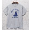 画像2: ビンテージ【GILDAN】【ギルダン】【prestige worldwide】ヨット【グレー】プリント【Tシャツ】【サイズL】<br> (2)