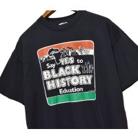 【~90's】USA製【ビンテージ】【RED OAK】【黒】【SAY YES BLACK HISTORY】【Tシャツ】【サイズXL】 