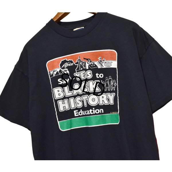 画像1: 【~90's】USA製【ビンテージ】【RED OAK】【黒】【SAY YES BLACK HISTORY】【Tシャツ】【サイズXL】 
