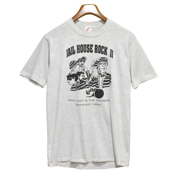 画像3: 【90's】【USA製】【ビンテージ】【JERZEES】ジャージーズ【JAIL HOUSE ROCK IL】プリント【グレー】【Tシャツ】【サイズL】 