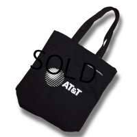 ほぼ未使用【ビンテージ】【AT & T】黒【マチ付き】【ナイロン】【トートバッグ】 