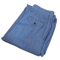 【ビンテージ】カナダ製【St.Michael】MARKS & SPENCER【水色】２タック【コットンパンツ】テーパードシルエット【32ｘ29】 