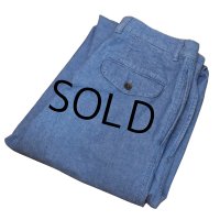 【ビンテージ】カナダ製【St.Michael】MARKS & SPENCER【水色】２タック【コットンパンツ】テーパードシルエット【32ｘ29】 