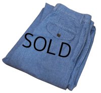 【ビンテージ】カナダ製【St.Michael】MARKS & SPENCER【水色】２タック【コットンパンツ】テーパードシルエット【32ｘ29】 
