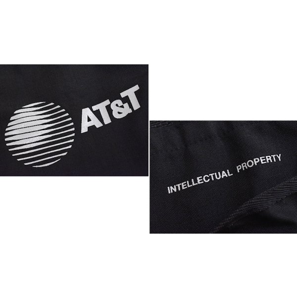 画像2: ほぼ未使用【ビンテージ】【AT & T】黒【マチ付き】【ナイロン】【トートバッグ】 