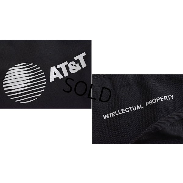 画像2: ほぼ未使用【ビンテージ】【AT & T】黒【マチ付き】【ナイロン】【トートバッグ】 