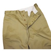 【50's】【ビンテージ】U.S.ARMY【米軍実物】ボタンフライ【チノパンツ】【３４Ｘ３３】 