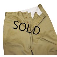 【50's】【ビンテージ】U.S.ARMY【米軍実物】ボタンフライ【チノパンツ】【３４Ｘ３３】 