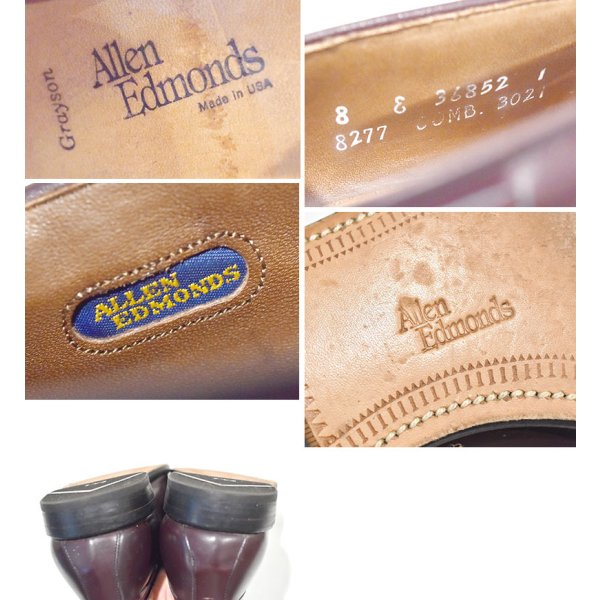 画像2: 【USA製】ビンテージ【アレンエドモンズ】【Allen Edmonds】【Grayson】バーガンディ【タッセルローファー】【８E】【26cm程度】 