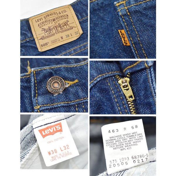 画像2: 90's【USA製】ビンテージ【LEVI'S】【リーバイス505】５０５【デニムパンツ】【ブルーデニム】【38ｘ32】 