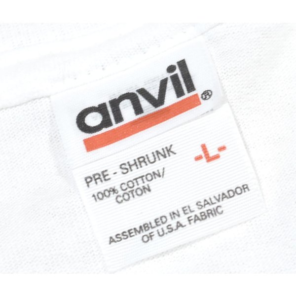 画像2: デッドストック 00's~【ビンテージ】【anvil】アンビル【生成り】【Save a life. Adopt a pet】猫と犬と女性【Tシャツ】【サイズL】 