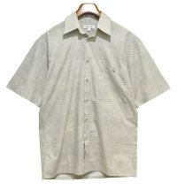 ほぼ未使用【ビンテージ】【pierre cardin】ピエールカルダン【ベージュ】柄入り【半袖】開襟シャツ【オープンカラーシャツ】サイズS 
