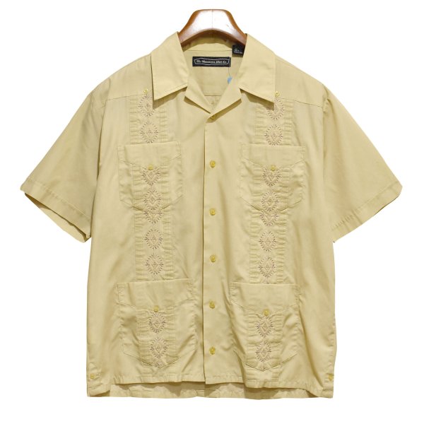 画像1: 【ビンテージ】THE HAVANERA SHIRTS【ベージュ】キューバシャツ【半袖開襟シャツ】オープンカラーシャツ【サイズM】  