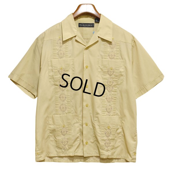 画像1: 【ビンテージ】THE HAVANERA SHIRTS【ベージュ】キューバシャツ【半袖開襟シャツ】オープンカラーシャツ【サイズM】  