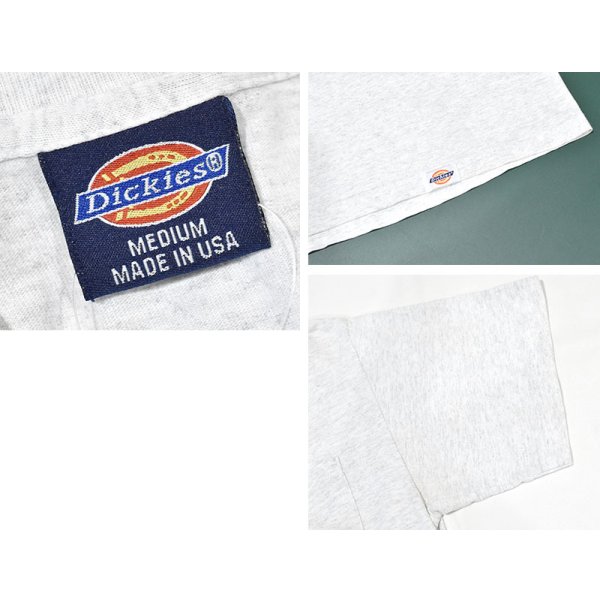 画像2: 90's~【USA製】 ビンテージ【ディッキーズ】【Dickies】【ライトグレー】【無地】【ポケット付き】【Tシャツ】【サイズM】 
