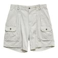 画像1: 90's~ ビンテージ【Eddie Bauer】エディーバウアー 【白タグ】【２タック】オフホワイト【ブッシュショーツ】【短パン】【W31】<br> (1)