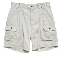 90's~ ビンテージ【Eddie Bauer】エディーバウアー 【白タグ】【２タック】オフホワイト【ブッシュショーツ】【短パン】【W31】 