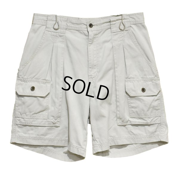 画像1: 90's~ ビンテージ【Eddie Bauer】エディーバウアー 【白タグ】【２タック】オフホワイト【ブッシュショーツ】【短パン】【W31】 