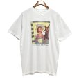 画像1: デッドストック 00's~【ビンテージ】【anvil】アンビル【生成り】【Save a life. Adopt a pet】猫と犬と女性【Tシャツ】【サイズL】<br> (1)