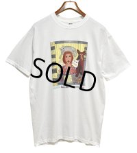 デッドストック 00's~【ビンテージ】【anvil】アンビル【生成り】【Save a life. Adopt a pet】猫と犬と女性【Tシャツ】【サイズL】 