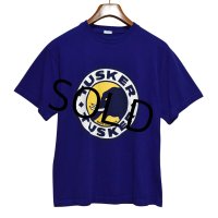 ケニア製【ビンテージ】【TUSKER】【象】ゾウ【紺地】プリント【Tシャツ】【サイズL程度】 