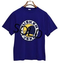 ケニア製【ビンテージ】【TUSKER】【象】ゾウ【紺地】プリント【Tシャツ】【サイズL程度】 