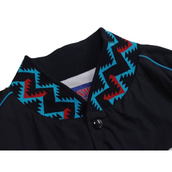 画像5: 【デッドストック】【90's】【USA製】 ビンテージ【ASW JACKETS】【黒【イーグル刺繍】【ネイティブ柄】【スナップブルゾン】ジャケット【サイズＸＬ】 