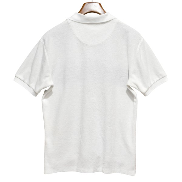 画像4: 90's【ビンテージ】【オールドラルフローレン】POLO RALPH LAUREN 【タオル地】ライン【ホワイト】コットン【ポロシャツ】【サイズM】  