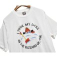 画像1: 90's 【USA製】ビンテージ【FRUIT OF THE LOOM】フルーツオブザルーム TOOK MY LICKS IN〜 ブリザード【Tシャツ】サイズXL  (1)
