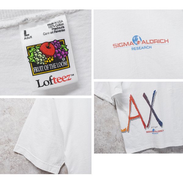 画像2: 【90's】【USA製】ビンテージ【FRUIT OF THE LOOM】フルーツオブザルーム【SIGMA ALDRICH】【RELAX】【企業Tシャツ】【サイズL】