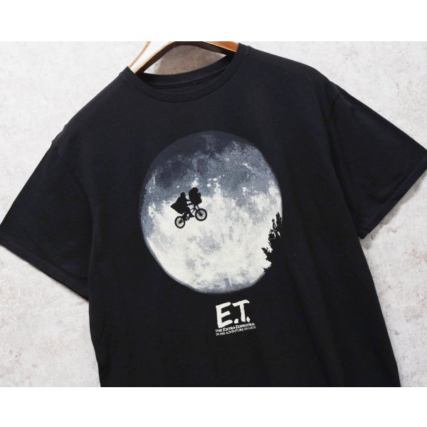 画像1: ビンテージ【E.T.】【グラフィックプリント】映画プリント【Tシャツ】【ブラック】【XL】