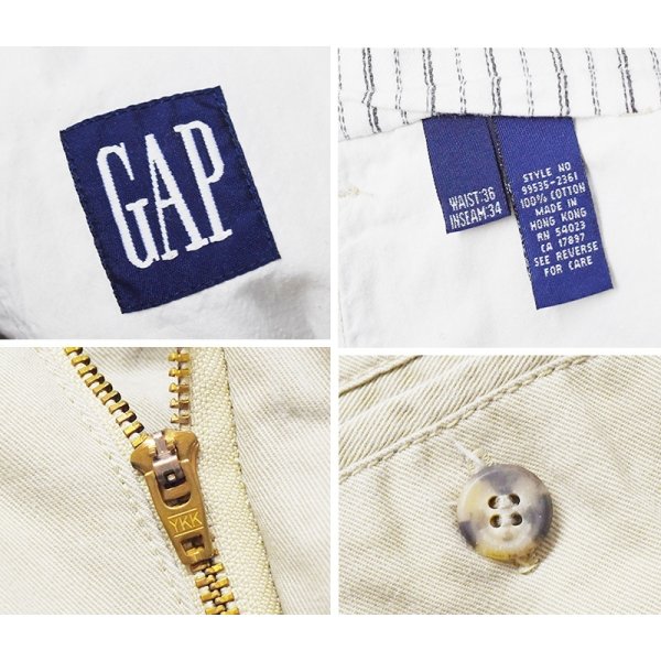 画像2: 【90's】【ビンテージ】【オールドギャップ】【OLD GAP】【2タック】【チノパンツ】【36×34】