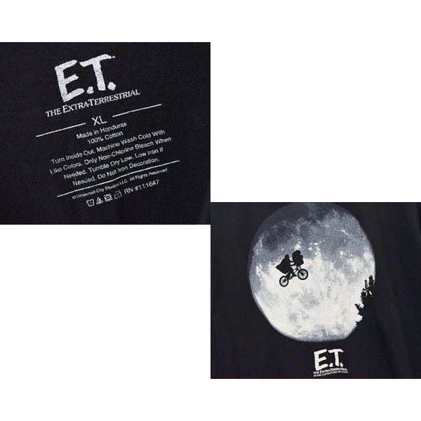 画像3: ビンテージ【E.T.】【グラフィックプリント】映画プリント【Tシャツ】【ブラック】【XL】