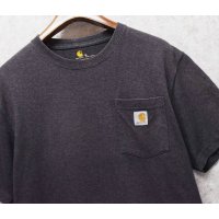 ビンテージ【Carhartt】カーハート【Original Fit】【ポケット付きTシャツ】【チャコールグレー】【M】