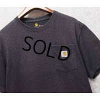 ビンテージ【Carhartt】カーハート【Original Fit】【ポケット付きTシャツ】【チャコールグレー】【M】