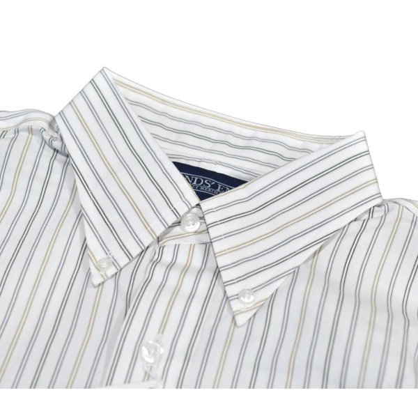 画像5: 【デッドストック】【90's】【LANDS' END】ランズエンド【ボタンダウンシャツ】白【ストライプ】【15 1/2-34】 