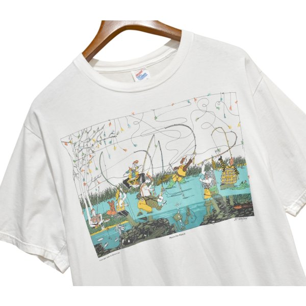 画像2: 【90's】【USA製】ビンテージ【JERZEES】【Match the Hatch】【釣りイラスト】【Tシャツ】【XL】