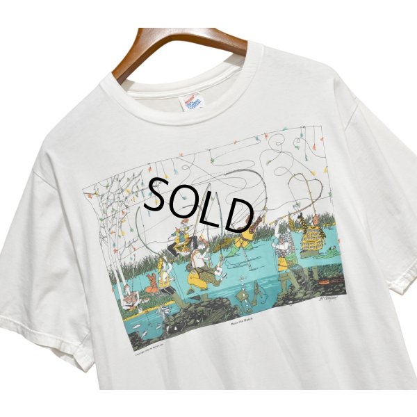 画像2: 【90's】【USA製】ビンテージ【JERZEES】【Match the Hatch】【釣りイラスト】【Tシャツ】【XL】