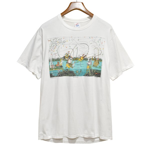 画像1: 【90's】【USA製】ビンテージ【JERZEES】【Match the Hatch】【釣りイラスト】【Tシャツ】【XL】